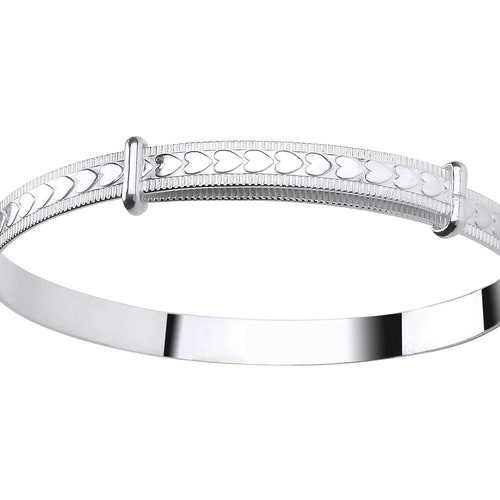 Sterling Silver 925 Christening Baby Bangle in Personalised Etsy UK