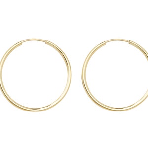 9k 9ct Yellow Gold 18mm sleeper hoops removable bronze matrix turquoise Earrings