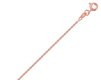 Rose Gold Curb Chain Medium Weight 9ct Gold 16" 18" 20" Hallmarked - Real 9K Gold
