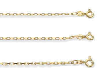 Belcher Chain 9ct Yellow Gold Diamond Cut Hallmarked -Choose the width-Choose the Length - Real 9K Gold