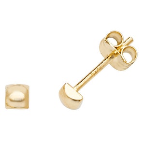 Gold Love & Hearts Fashion Stud Earrings 3 Mm Clear Crystal Nose Stud In 9ct Yellow Gold Nose Pin - Foto 7