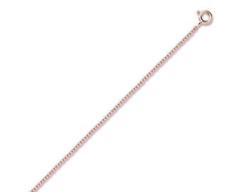 Rose Gold Belcher Chain Medium Weight 9ct Chains 16" 18" 20" Hallmarked - Real 9K Gold