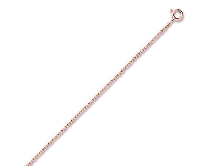 9ct Rose Gold Belcher Chain – Medium Weight, Hallmarked, 1.2mm Width