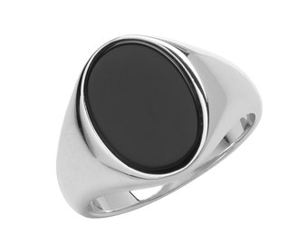 Mens Black Onyx Ring Etsy