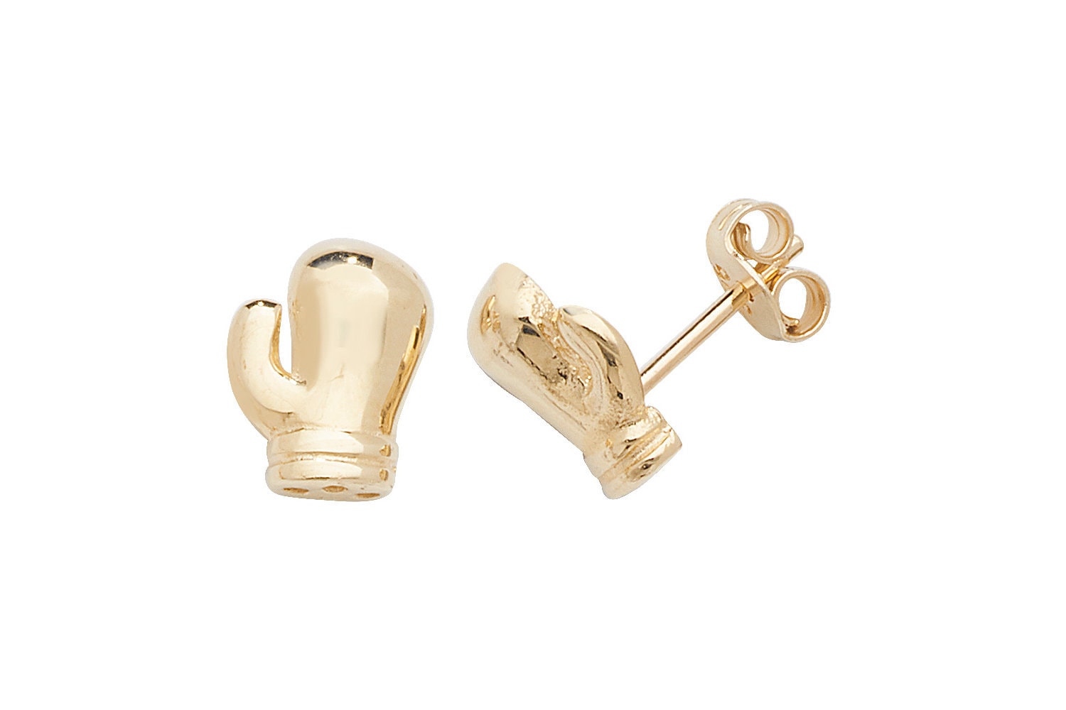 9ct Yellow Gold Fight Boxing Glove Stud Earrings