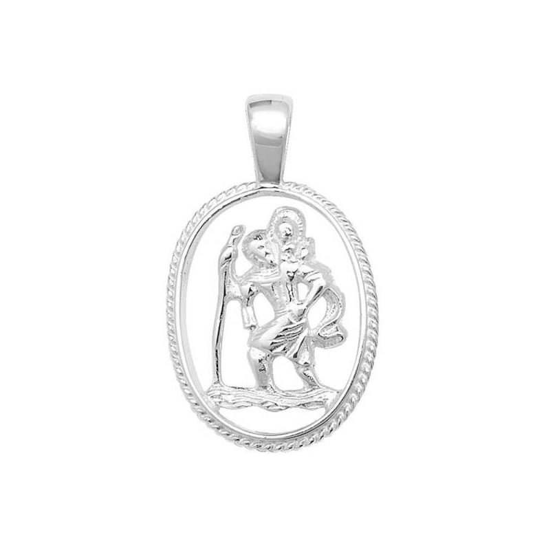 Christopher Pendant Sterling Silver Oval St