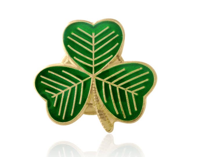 Pack 50 x Gold & Green Enamel Lucky Irish Shamrock Lapel Pin Badges St Patrick's Day