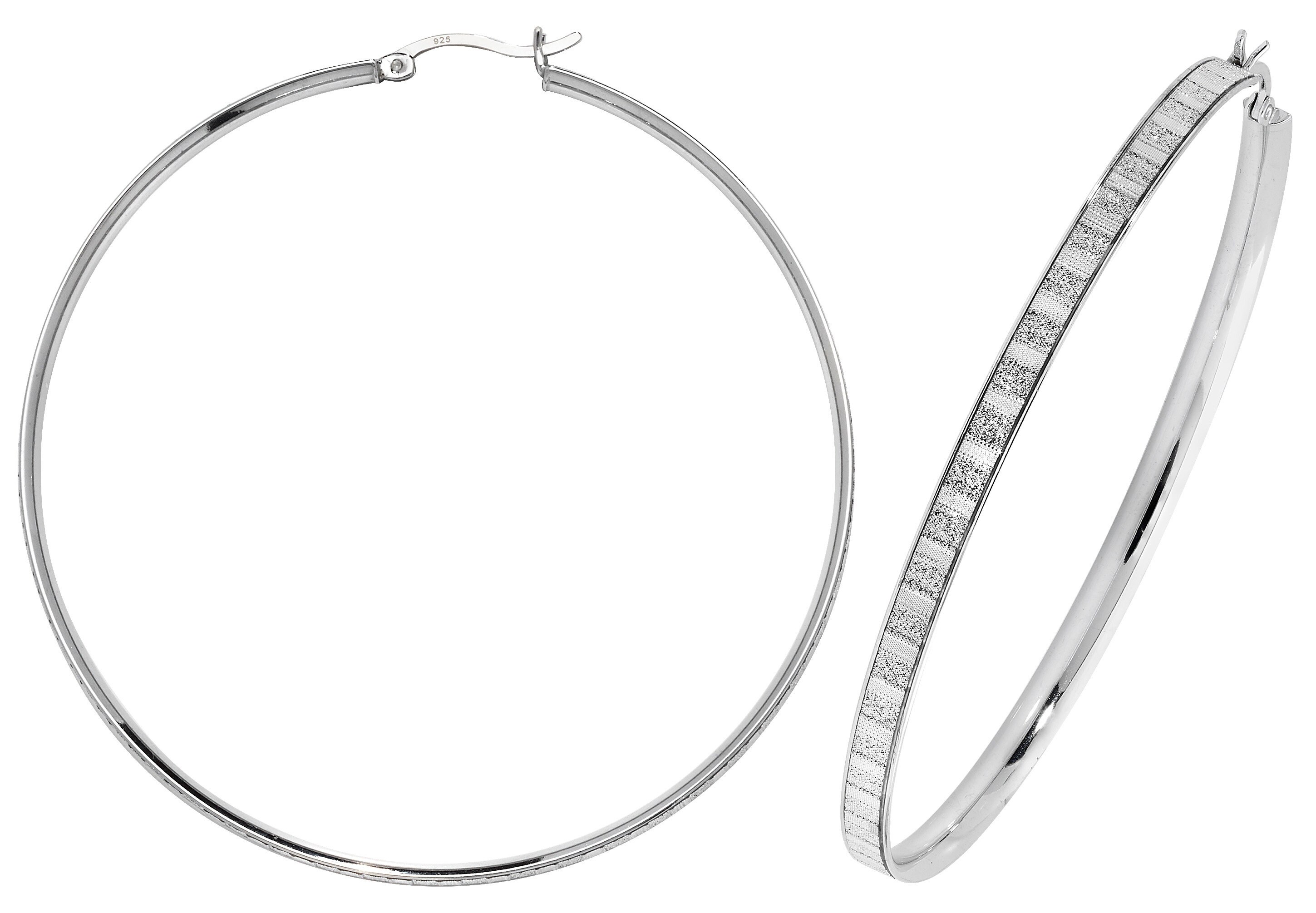 Sterling silver hoop outlet earrings 60mm