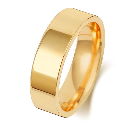 Brand New Hallmarked 9ct Yellow Gold Wedding Ring Band Flat Court 