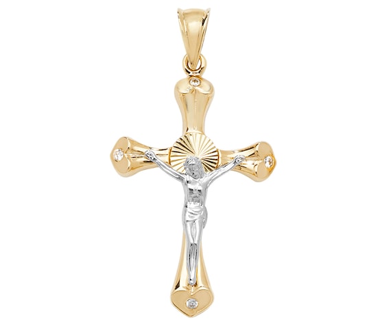 9ct two tone CZ pendant 9ct two tone CZ pendant