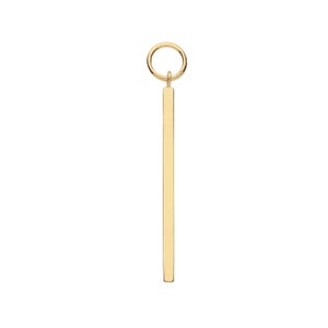 Single 9K 30mm Polished Gold Bar Earring Charm - Hoop NOT included