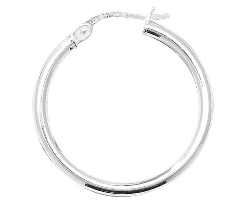 Essential 925 Sterling Silver 2mm Hollow Tube Hoop Earrings - Etsy UK