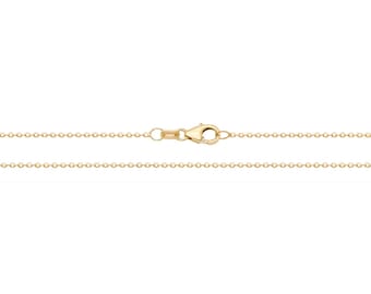 9ct Yellow Gold Lightweight Diamond Cut Trace Chain 16" 18" 20" - Real 9K Gold