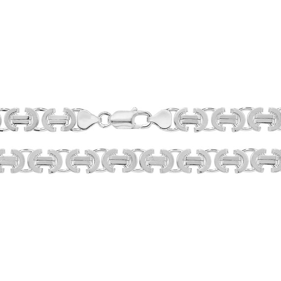 flat byzantine chain silver