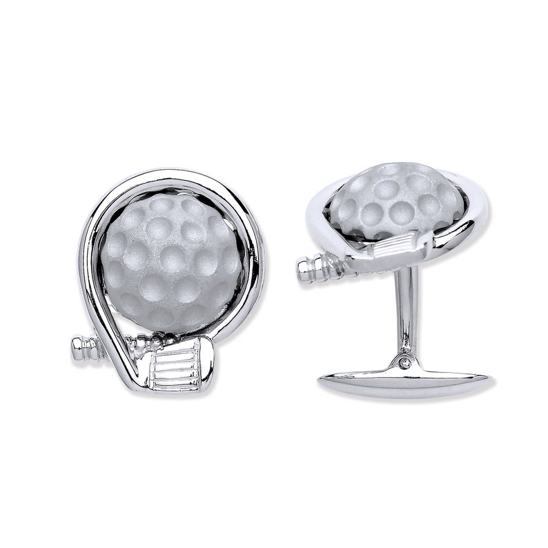 Solid 925 Sterling Silver Black Enamel Tire Cuff Links