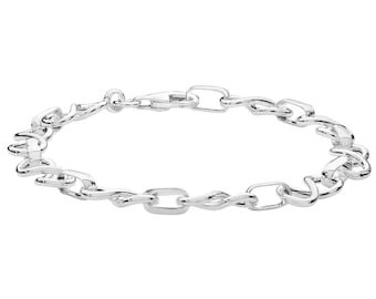 Ladies Infinity Link 7.5" Silver 925 Bracelet
