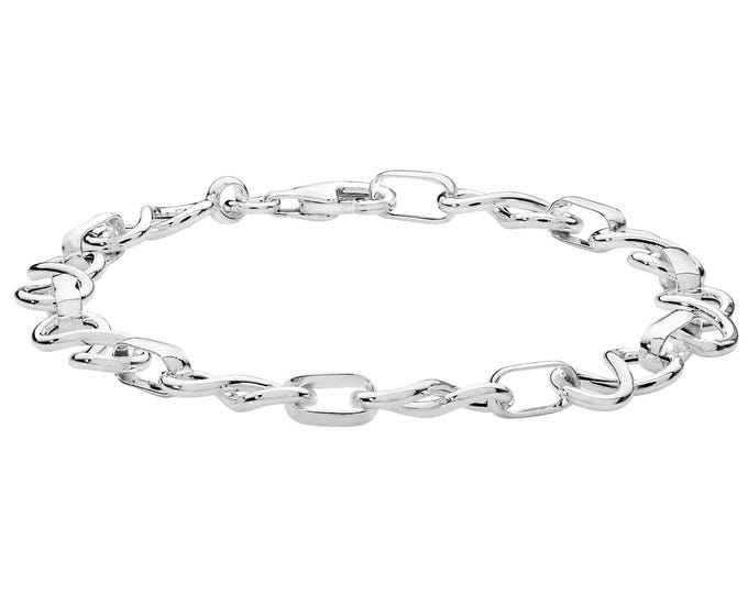 Ladies Infinity Link 7.5" Silver 925 Bracelet