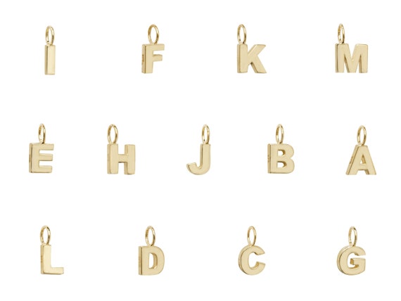 9k Tiny Letter Charm L 9k Tiny Letter Charm L