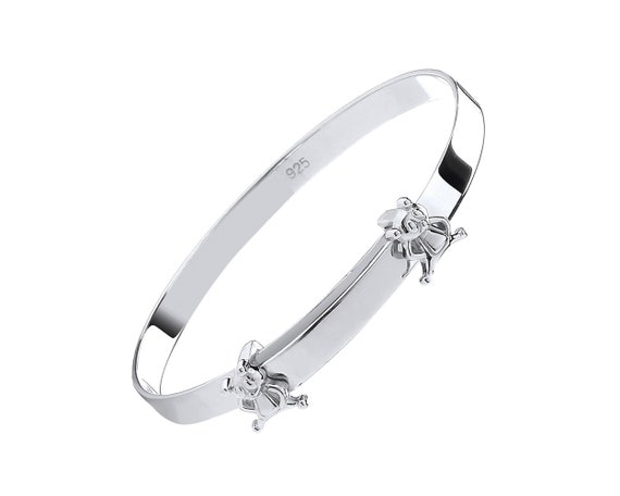 Molly Brown London Sterling Silver Adored Diamond Heart Expandable Baby  Bangle. Christening Bangle | Baby Jewellery | Baby Keepsake | New Baby  Gift​​​ : Amazon.co.uk: Baby Products
