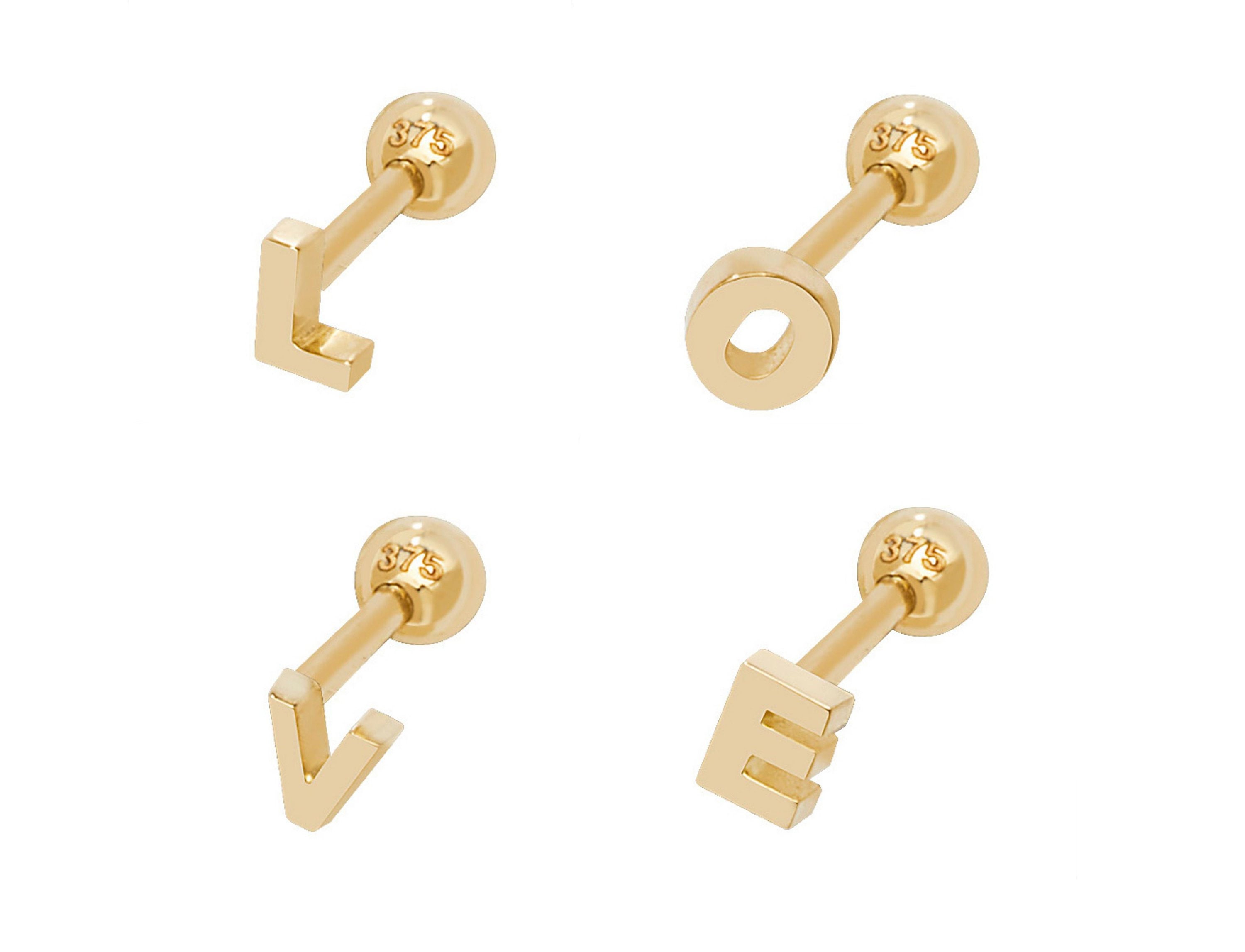 9ct gold helix on sale bar