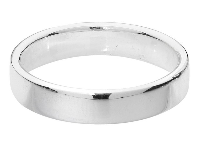 Plain Modern Soft Court Wedding Ring Widths 4mm-8mm 925 Sterling Silver Sizes M-Z