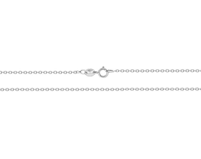 9ct White Gold Lightweight Rolo Chain 16" 18" 20" - Real 9K Gold