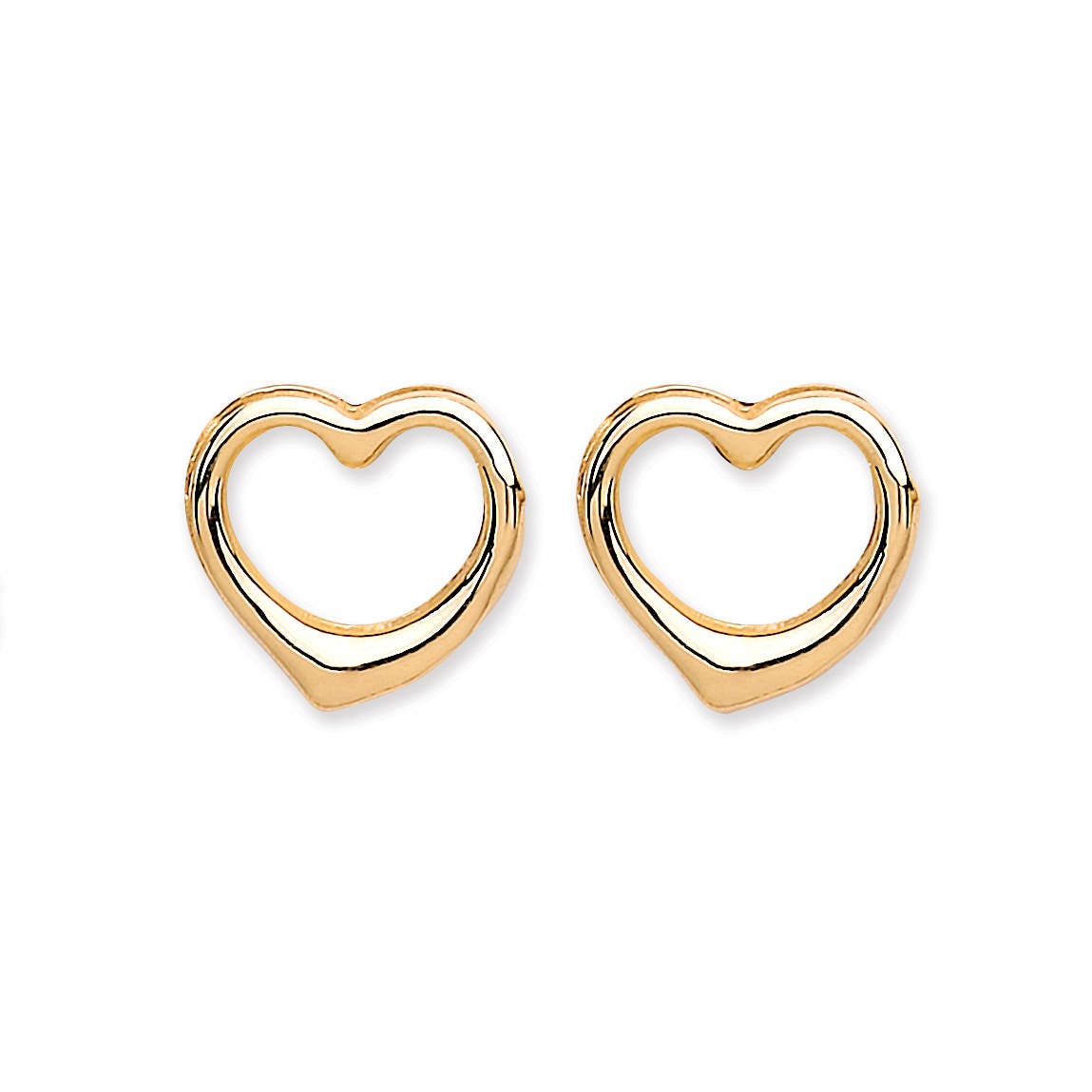 9ct GOLD OPEN DOUBLE HEART EARRINGS 7446 New Jewellery 