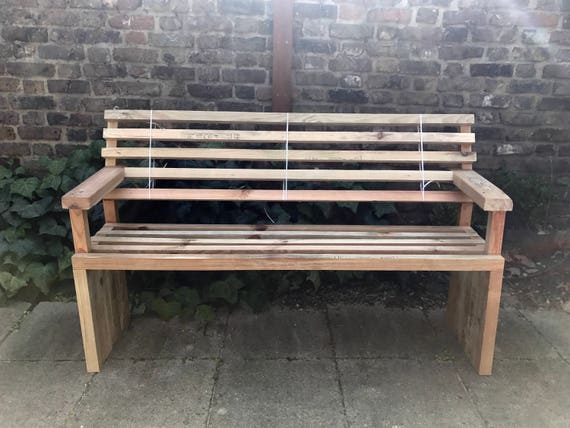 Gabriel Bench Handmade Outdoor Bench Garden Seat Any Etsy