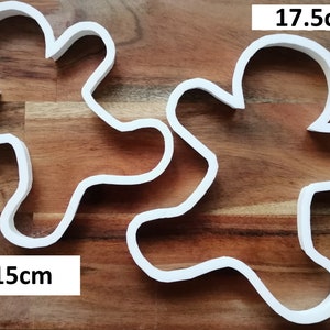 Gingerbread Man Giant Cookie Cutter Biscuit Pastry Fondant Stencil Christmas 15cm/17.5cm XM074-75