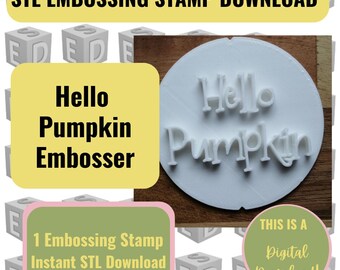 Hallo Kürbis Prägung Stempel STL Datei: Halloween Herbst Blätter Fondant Zuckerguss (Digitaler Download).