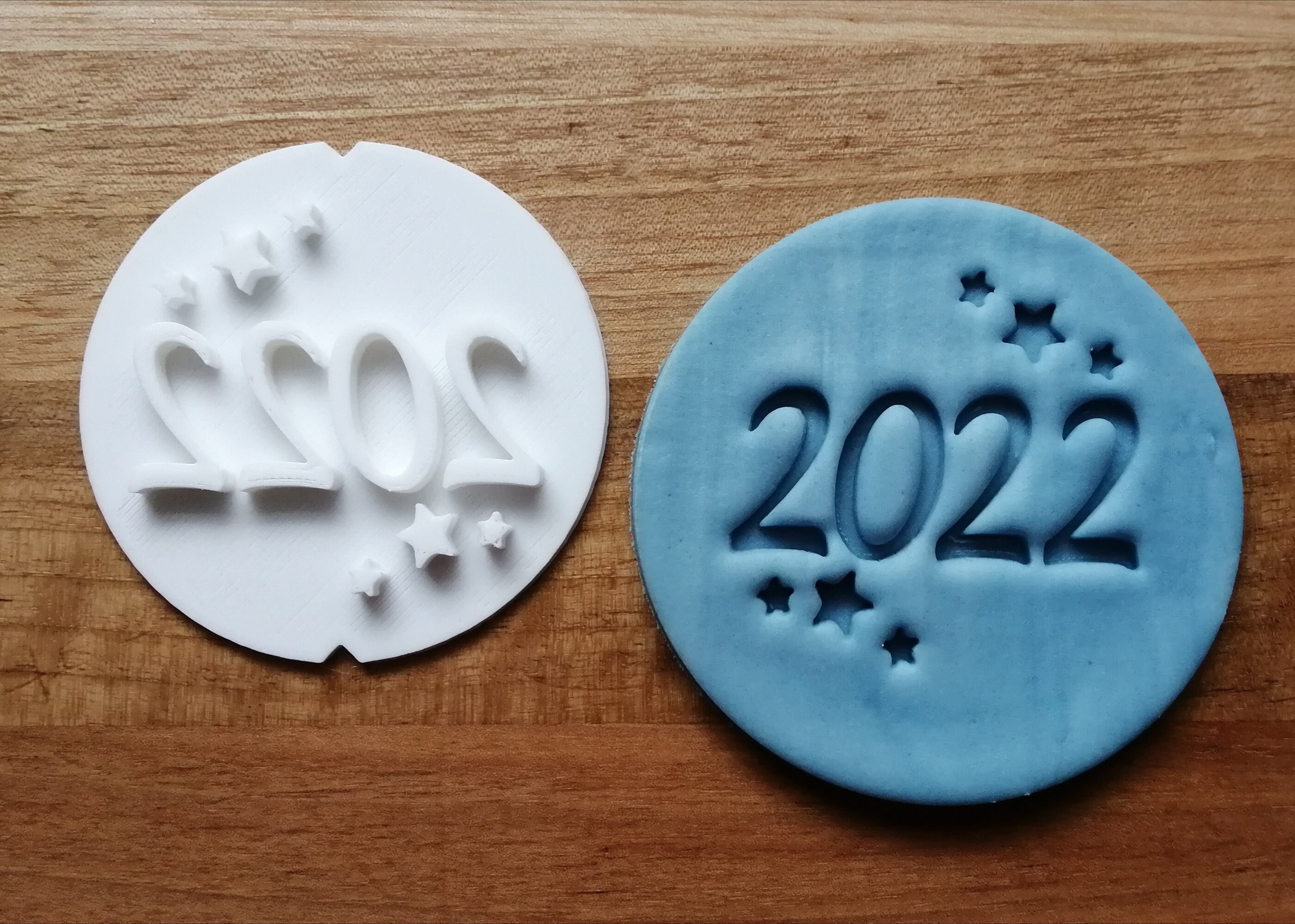 2022 Christmas Stamps 2022 Stars Stamp Embossing Fondant Cupcake Cake Christmas Etsy