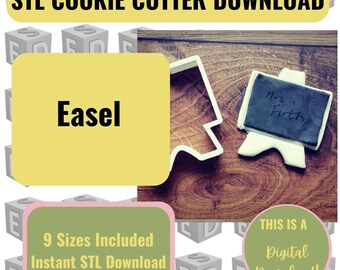 Easel Cookie Cutter STL File: 9 Sizes (Digital Download) Teacher Cookie Gift
