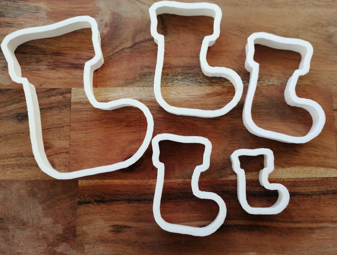 Stocking Christmas Cookie Cutter Biscuit Pastry Fondant Dough Etsy Uk