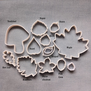 Autumn leaf Felting Stencil Needle Felting Toadstool Maple Oak Birch Hawthorn 3 sizes