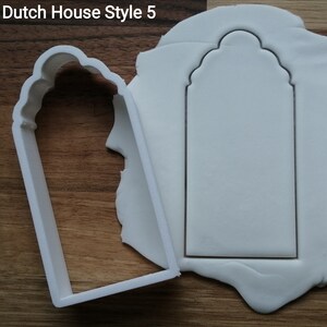 Dutch Gable Gingerbread House Home Cookie Cutter Biscuit Pastry Fondant Stencil Christmas Tall House image 7