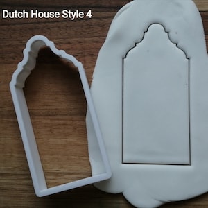 Dutch Gable Gingerbread House Home Cookie Cutter Biscuit Pastry Fondant Stencil Christmas Tall House image 6