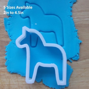 Horse Pony Cookie Cutter Biscuit Pastry Fondant Stencil Scandinavian Marimekko Dala Christmas 5 sizes