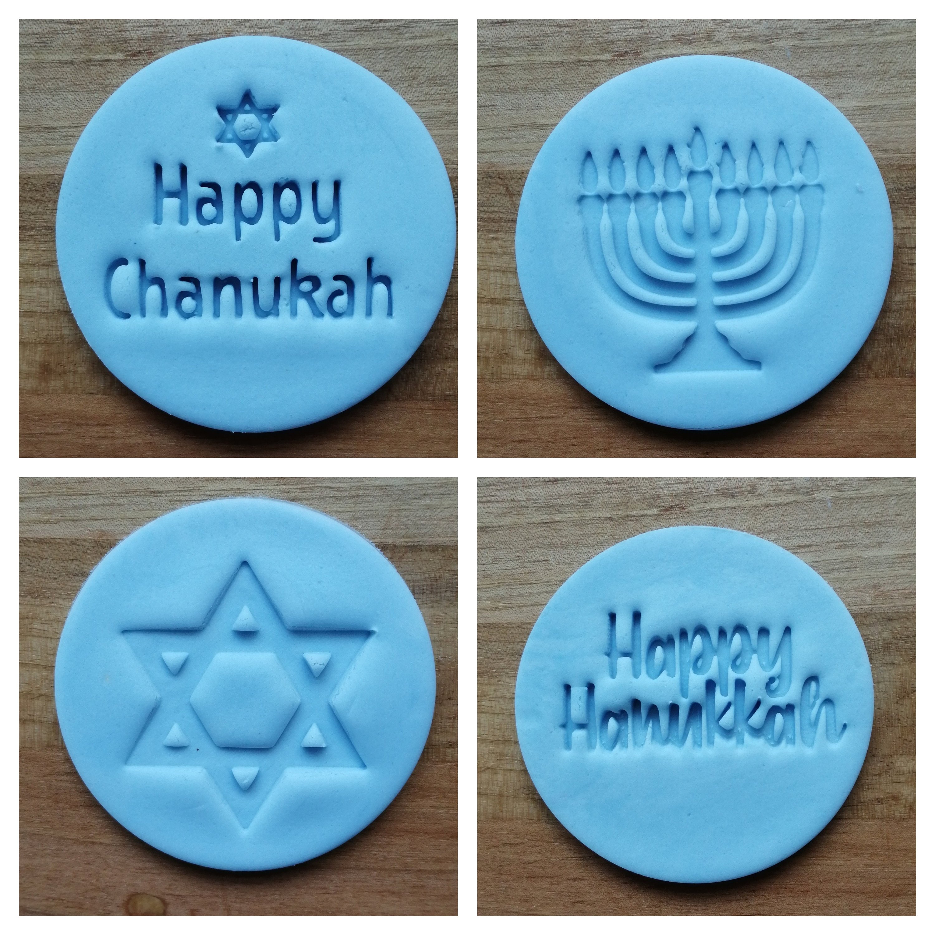Hanukkah Stamp Embossing Cupcake and Cake Stamps Fondant Etsy