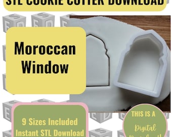 Moroccan Window Cookie Cutter STL File: 9 Sizes (Digital Download) EID Ramadan Eastern