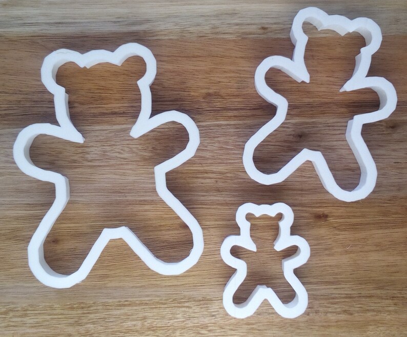 Teddy Bear Cookie Cutter Biscuit Pastry Fondant Dough Stencil Etsy