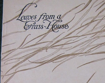 Leaves from a Grass House // 1923 Softback w Jacket // Don Blanding Poetry, Hawaiian Powtry, island life, nature and nostalgia