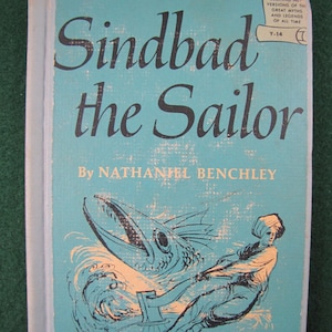 Sinbad the Sailor // 1961 Hardback // Reshelving Alexandria, Classic Adventure, historic tales, Sea voyage, Mythical creatures, young reader