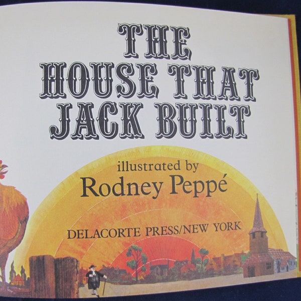 The House That Jack Built // 1985 Hardback // Children's Picture book // Rodney Peppe // Nursery Rhymes // Animals and sequencing-repetition