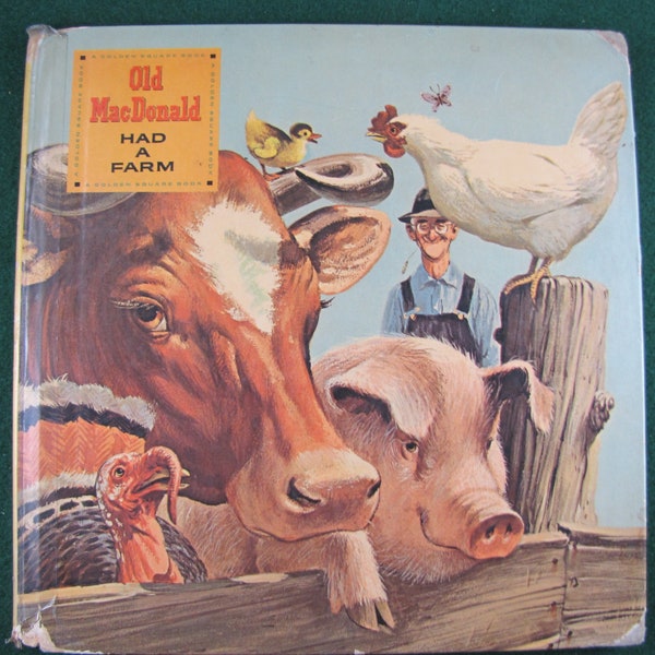 Old MacDonald Had a Farm // 1967 Hardback // Golden Square Book // Mel Crawford // Traditional song in words and pictures, rhymes read-aloud