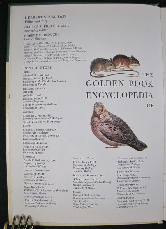 The Golden Book Enclyclopedia of Natural Science, // 1962