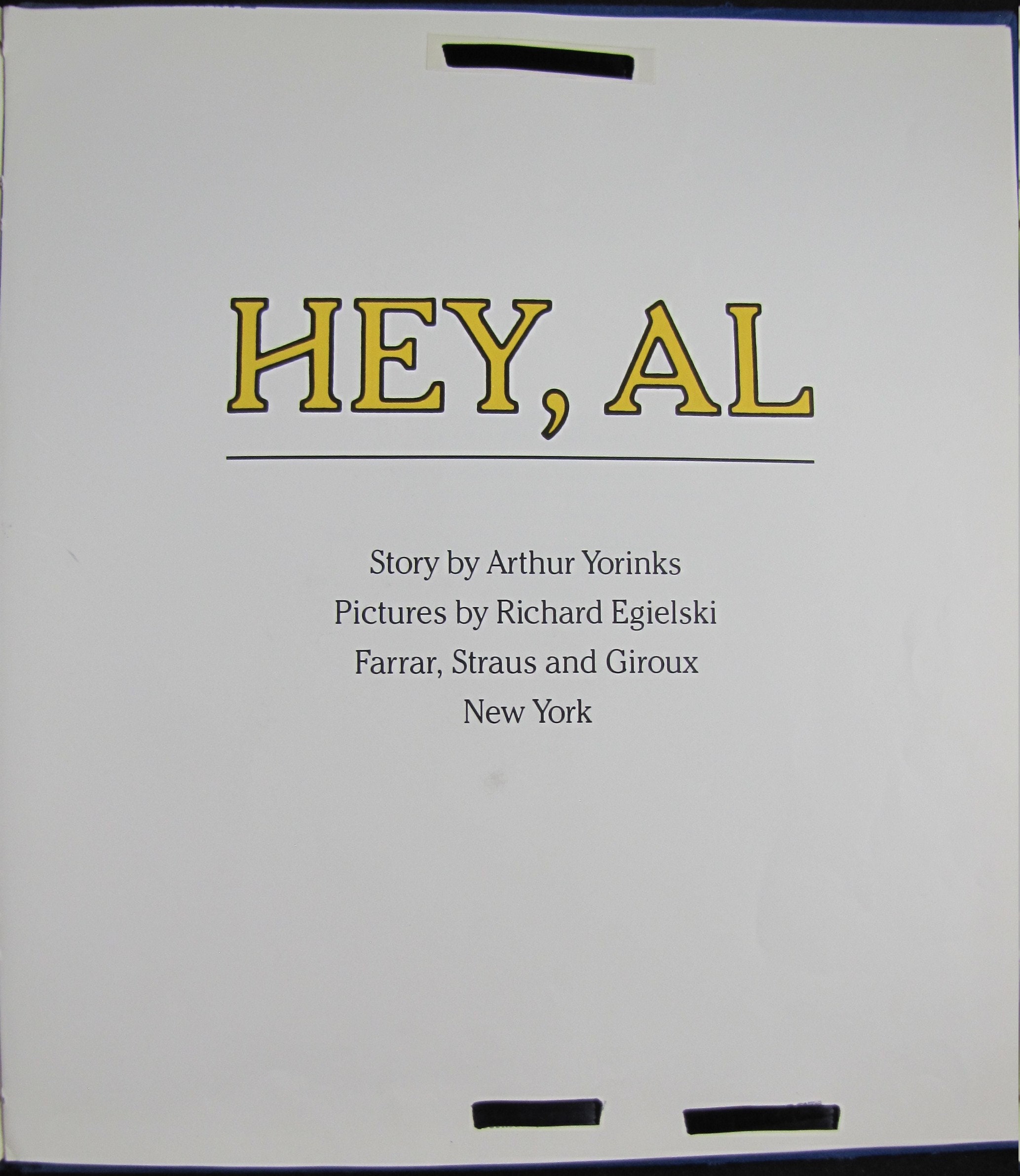 Hey Al // 1986 Hardbackw Jacket 1st Edition // 1987 Caldecott - Etsy