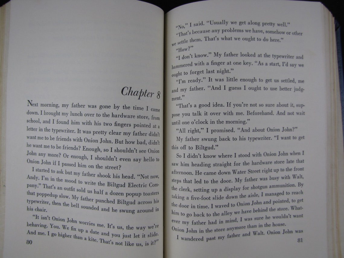 Onion John // 1959 Hardback // 1960 Newbery Medal // Chapter Etsy