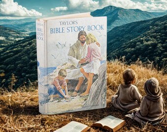 Taylor's Bible Story Book // 1973 Hardback // Illustrated Faith  Based Storytime // Read-aloud // Kenneth N Taylor