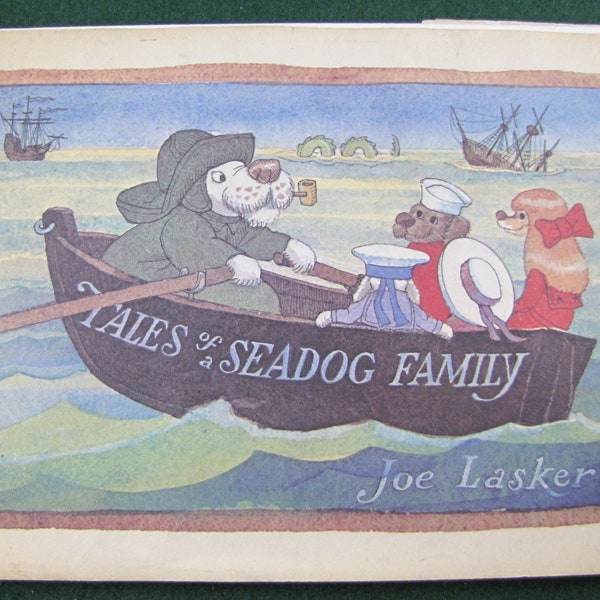 Tales of a Seadog Family // 1974 Hardback w Jacket, 1st Ed // Children's Picture book // sailing, polar explorer, dogs, read-aloud