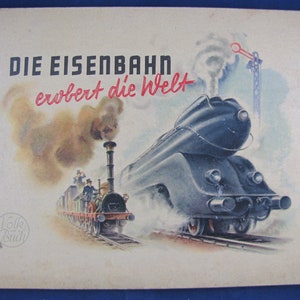 Die Eisenbahn // German children&#39;s Train hardback // 1948 // Ewbert die Welt // The railroad // Scarce Title with this date